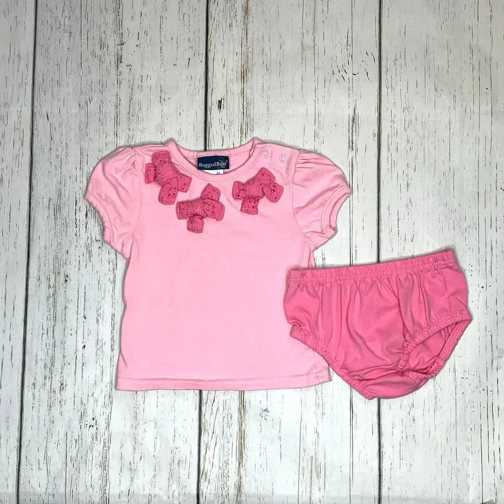 Rugged Bear baby girls bundle 2 tops & 2 bottoms Size 18 months